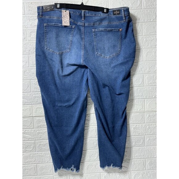 NWT - Nanette Lepore Jeans Women's Size 24 Blue Belle High Rise Ankle Skinny - Picture 2 of 10